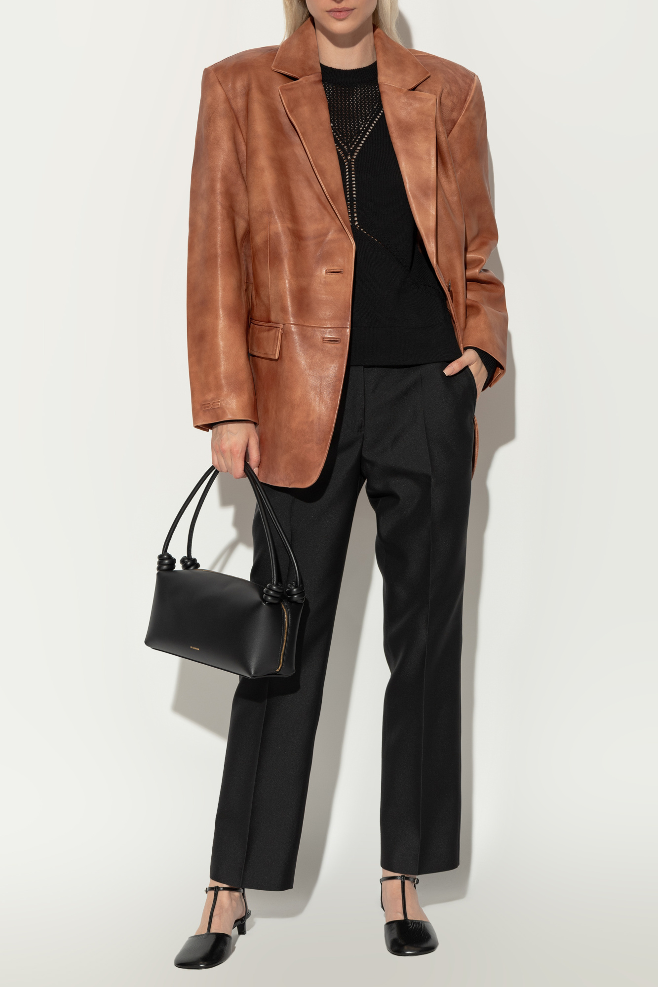 Jil Sander short-sleeve cashmere-knit T-shirt